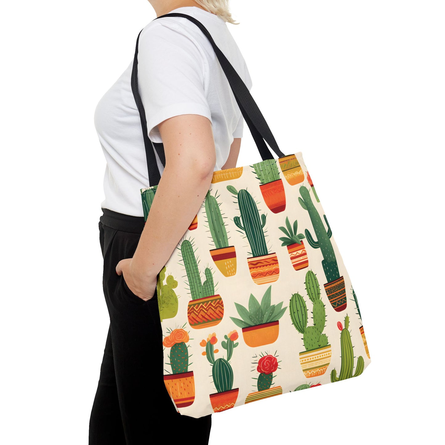 Cactus Pattern Tote Bag Design 8