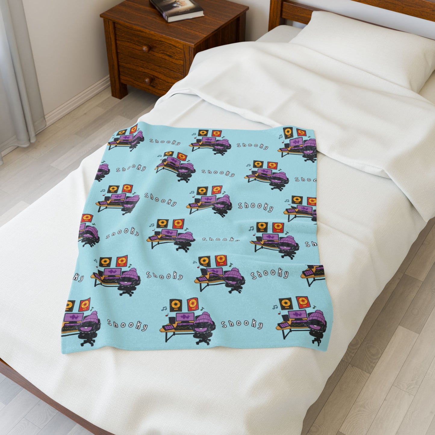 Blue Shooky Blanket - BT21 Pattern Design
