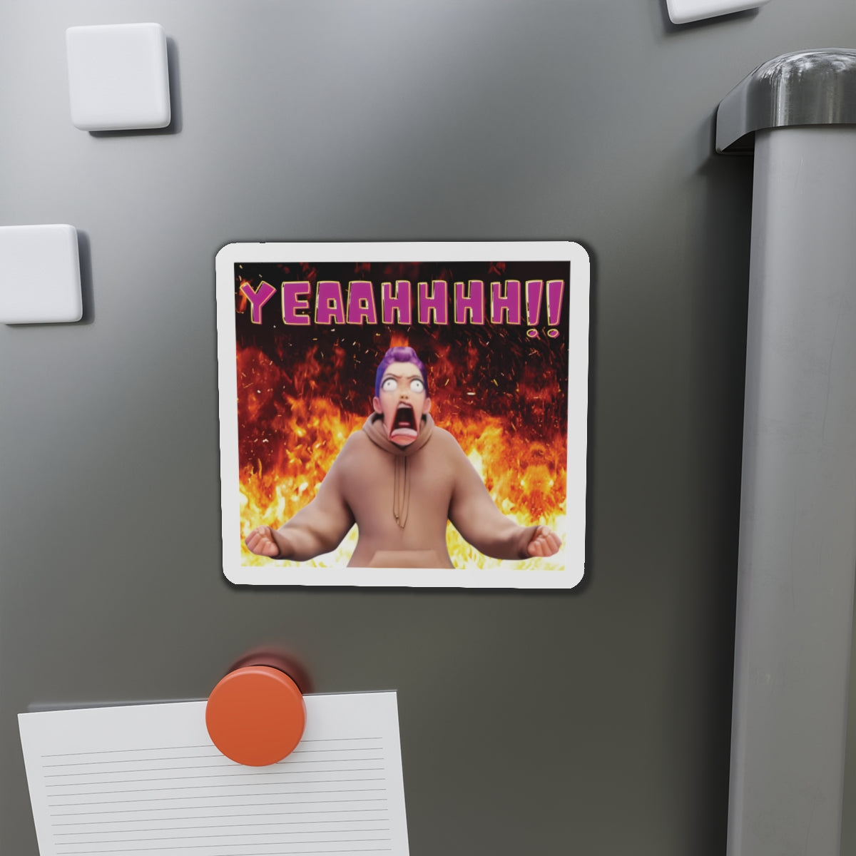 Kpop Demon Hunters Huntrix Rumi YEAHHH Funny Face Magnet