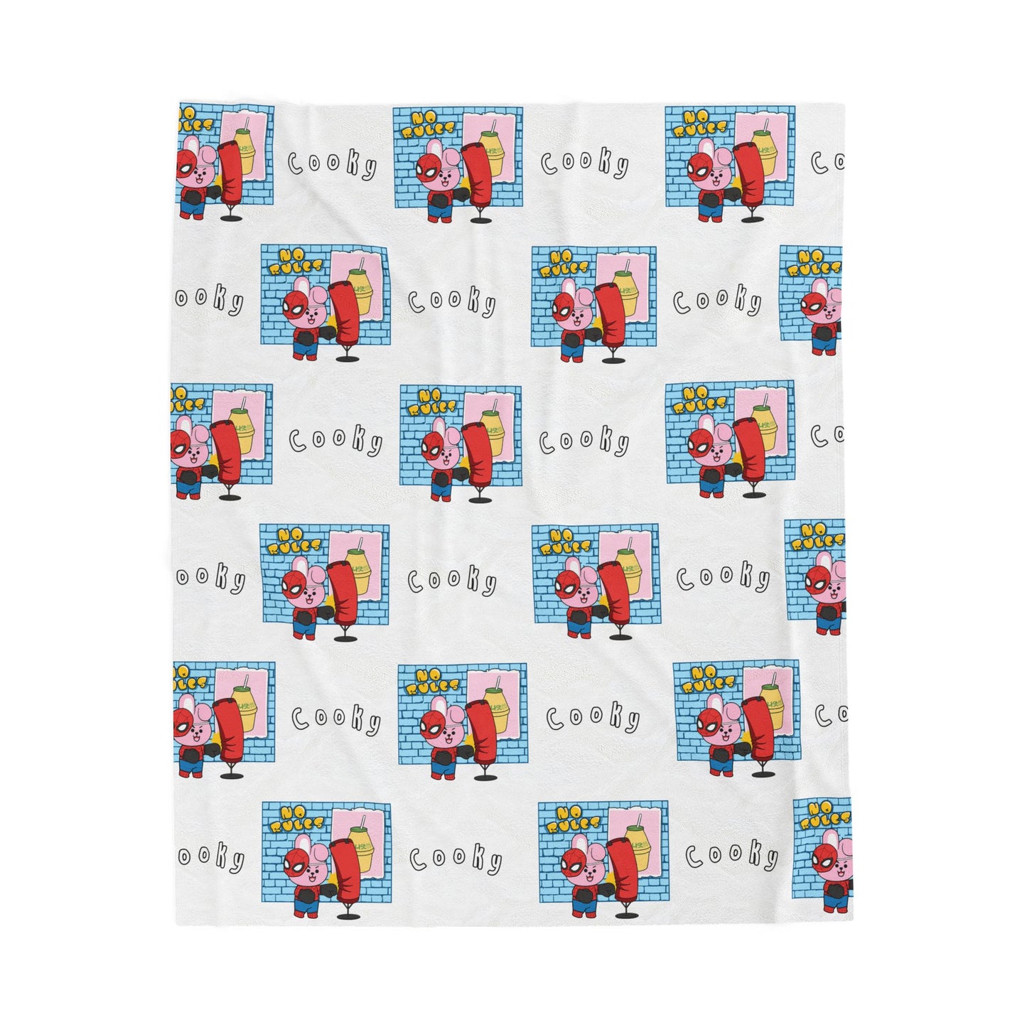 White Cooky Blanket - BT21 Pattern Design