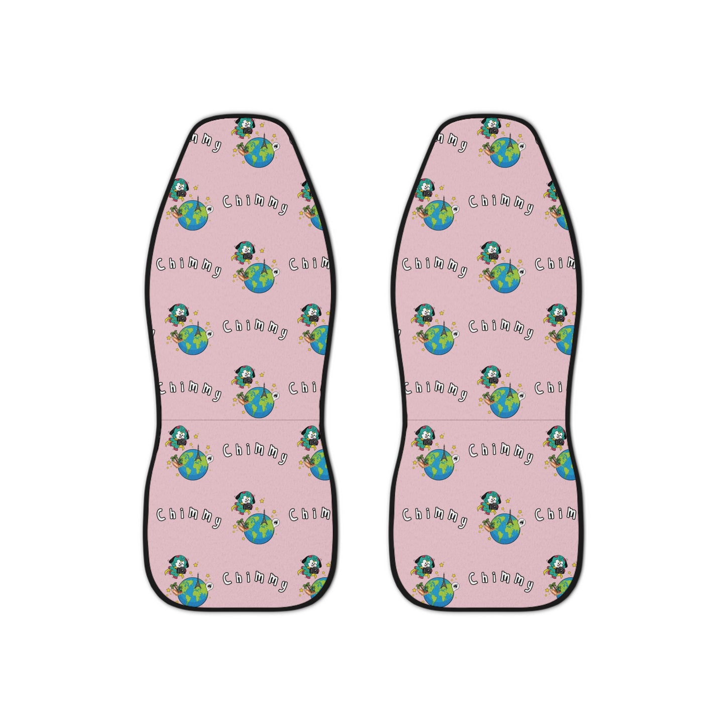 BT21 Chimmy Pink Car Seat Cover Pattern Design - Identical Set of 2