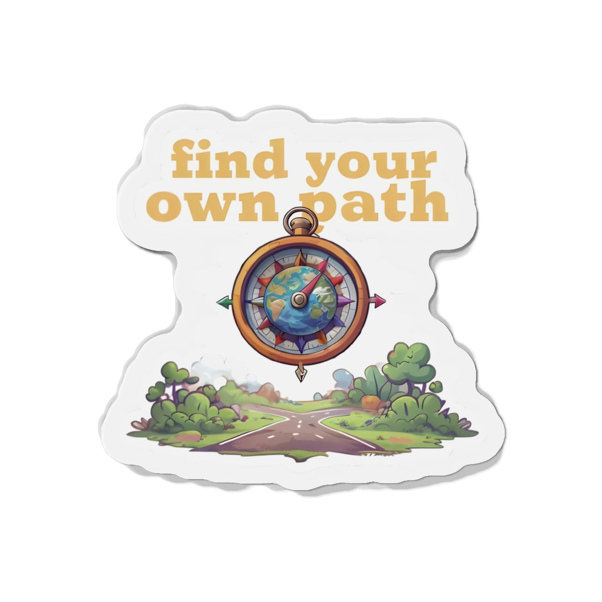 Find Your Own Path Compass Magnet - Motivational