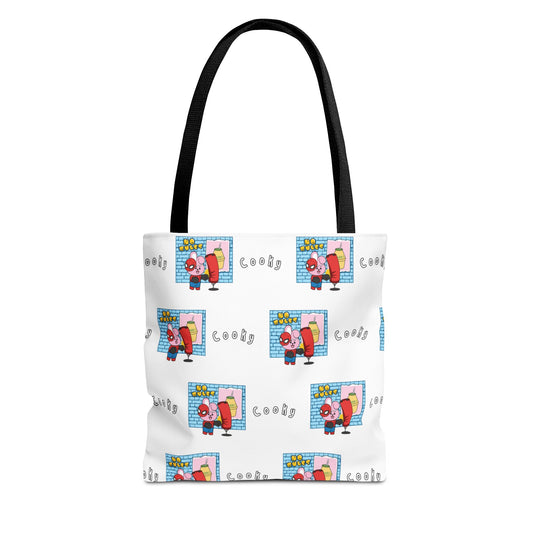 BT21 Cooky White Tote Bag Pattern Design