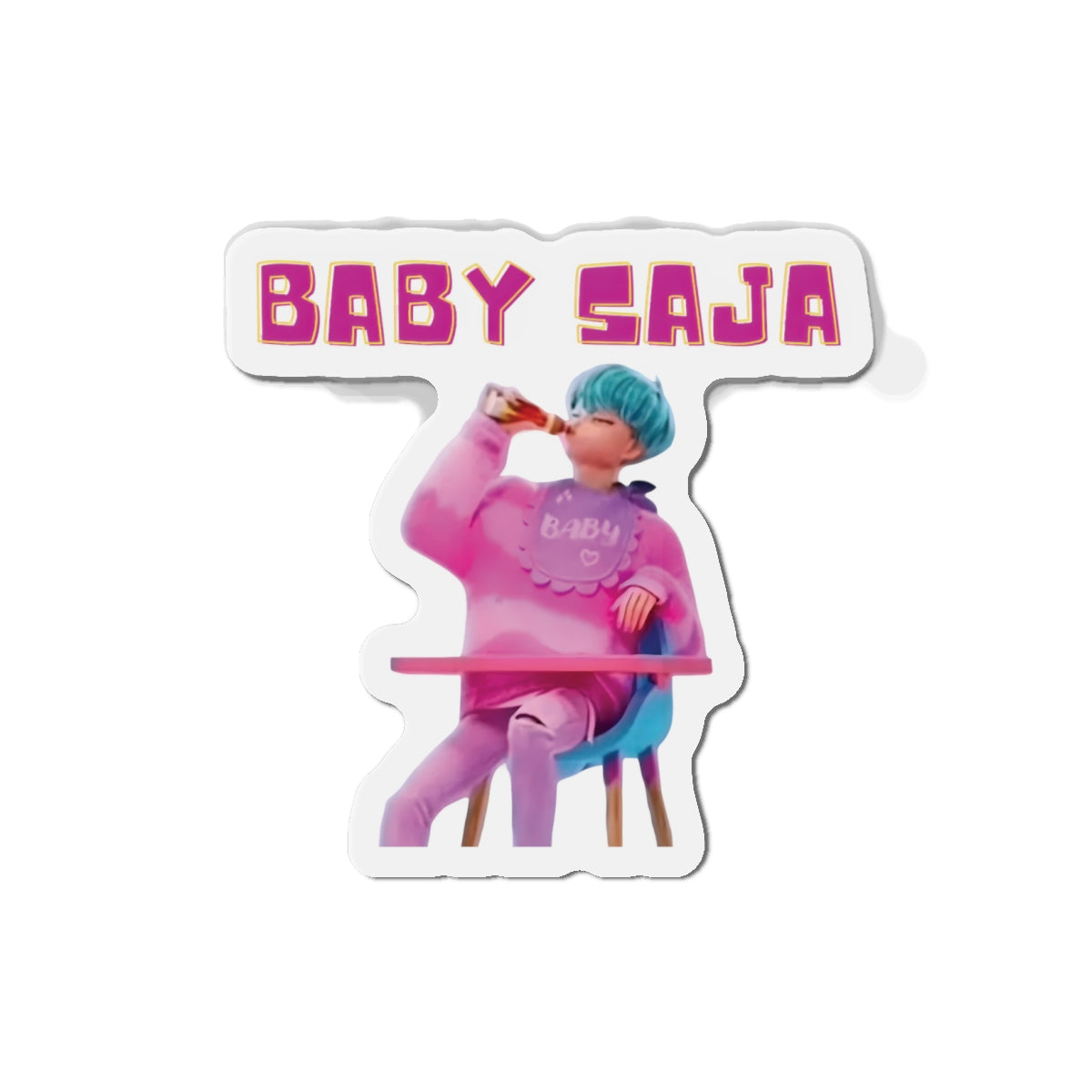 Kpop Demon Hunters Baby Saja Drinking Hot Sauce Magnet