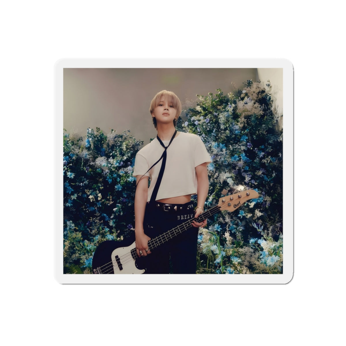 BTS Park Jimin Muse Album Photoshoot Holding a Guitar Magnet