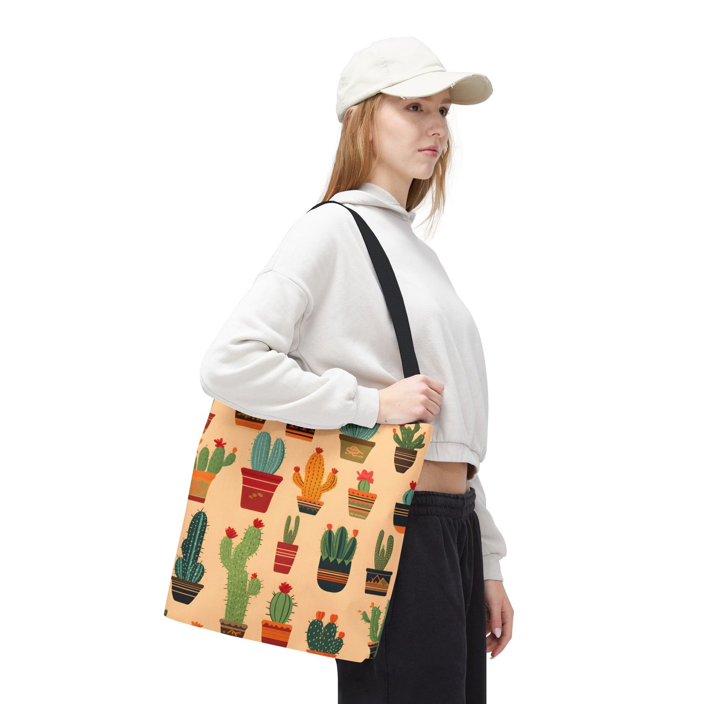 Cactus Pattern Tote Bag Design 4