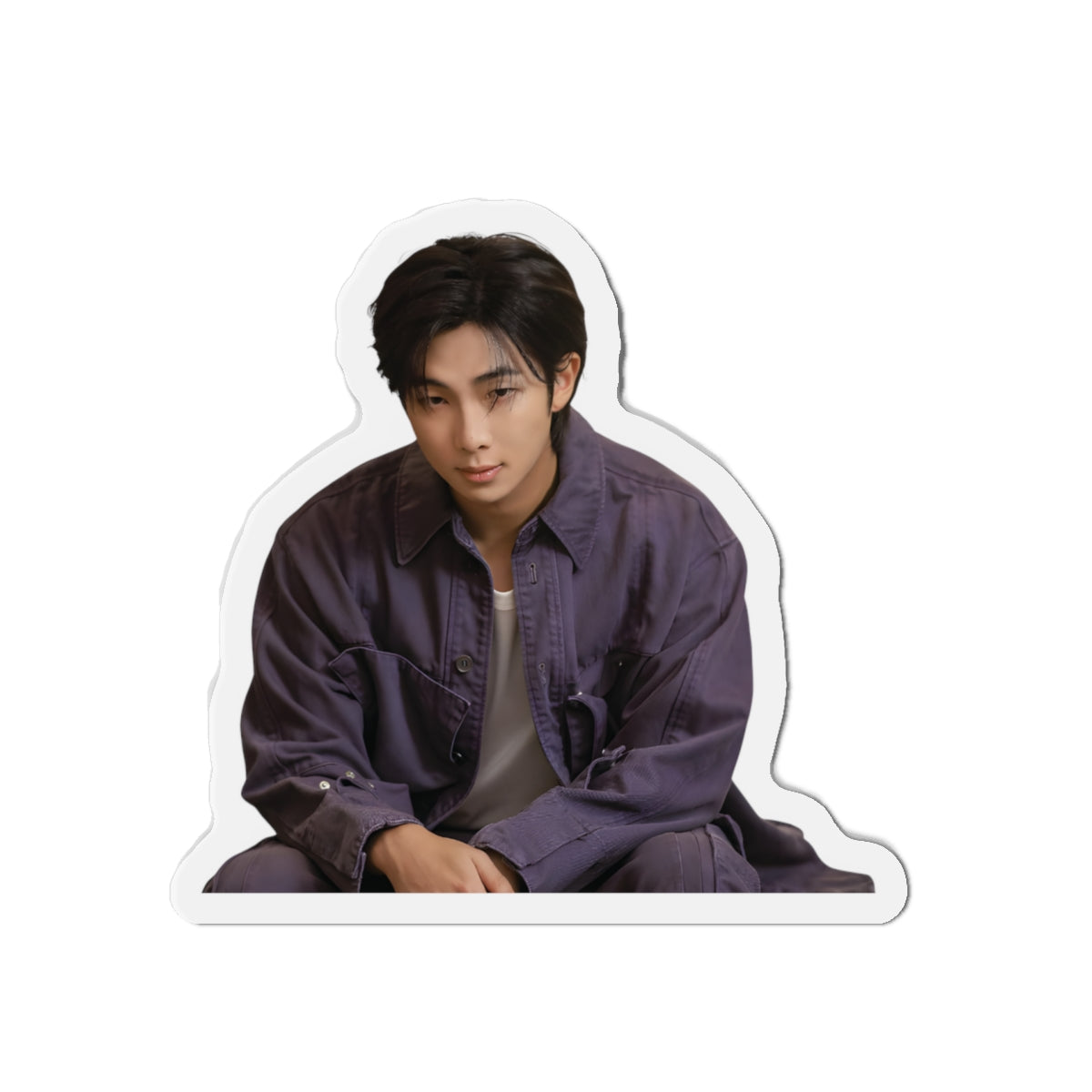 BTS Kim Namjoon Indigo Album Photoshoot Wearing Blue Outfit Pose 2 Magnet
