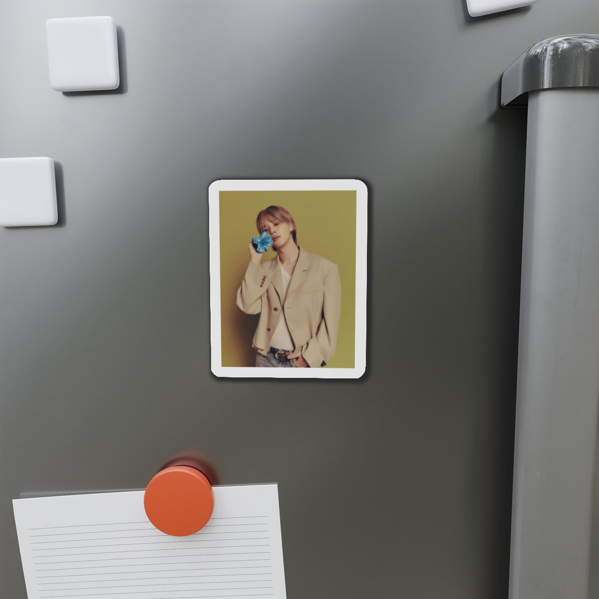 BTS Park Jimin Muse Album Photoshoot Yellow Background Magnet