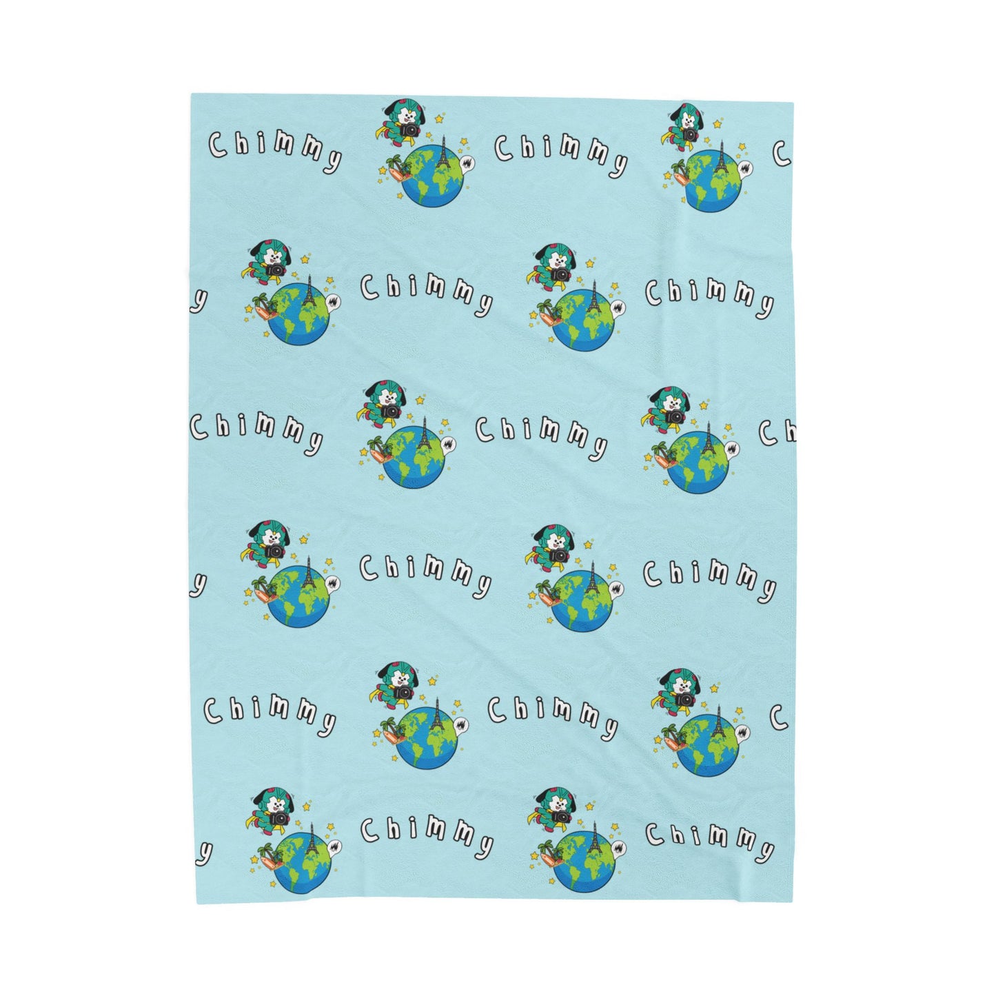 Blue Chimmy Blanket - BT21 Pattern Design