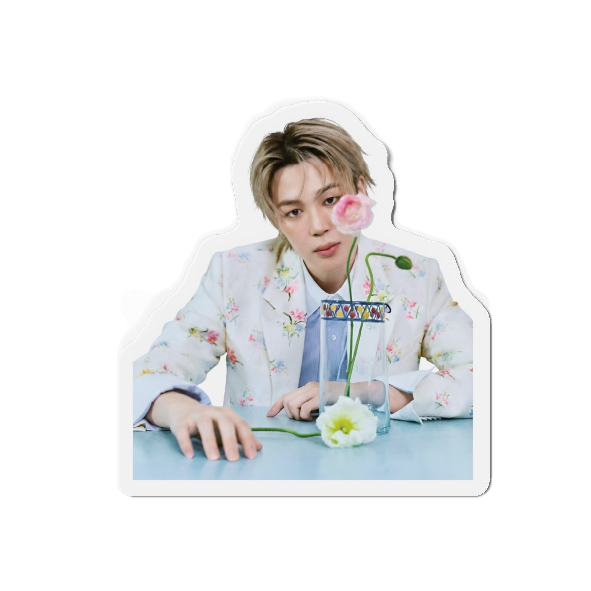BTS Park Jimin Dior Photoshoot Holding a Flower Magnet