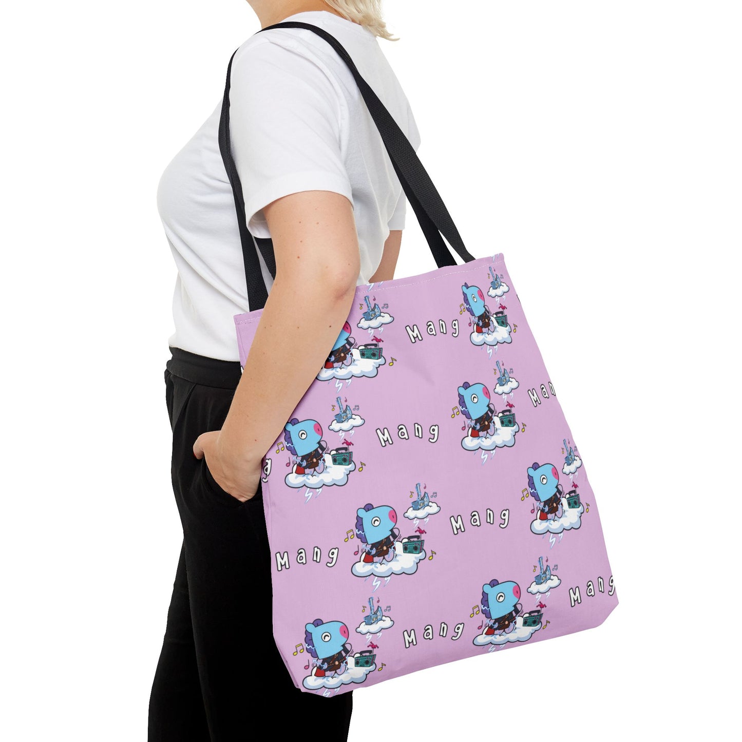 BT21 Mang Purple Tote Bag Pattern Design