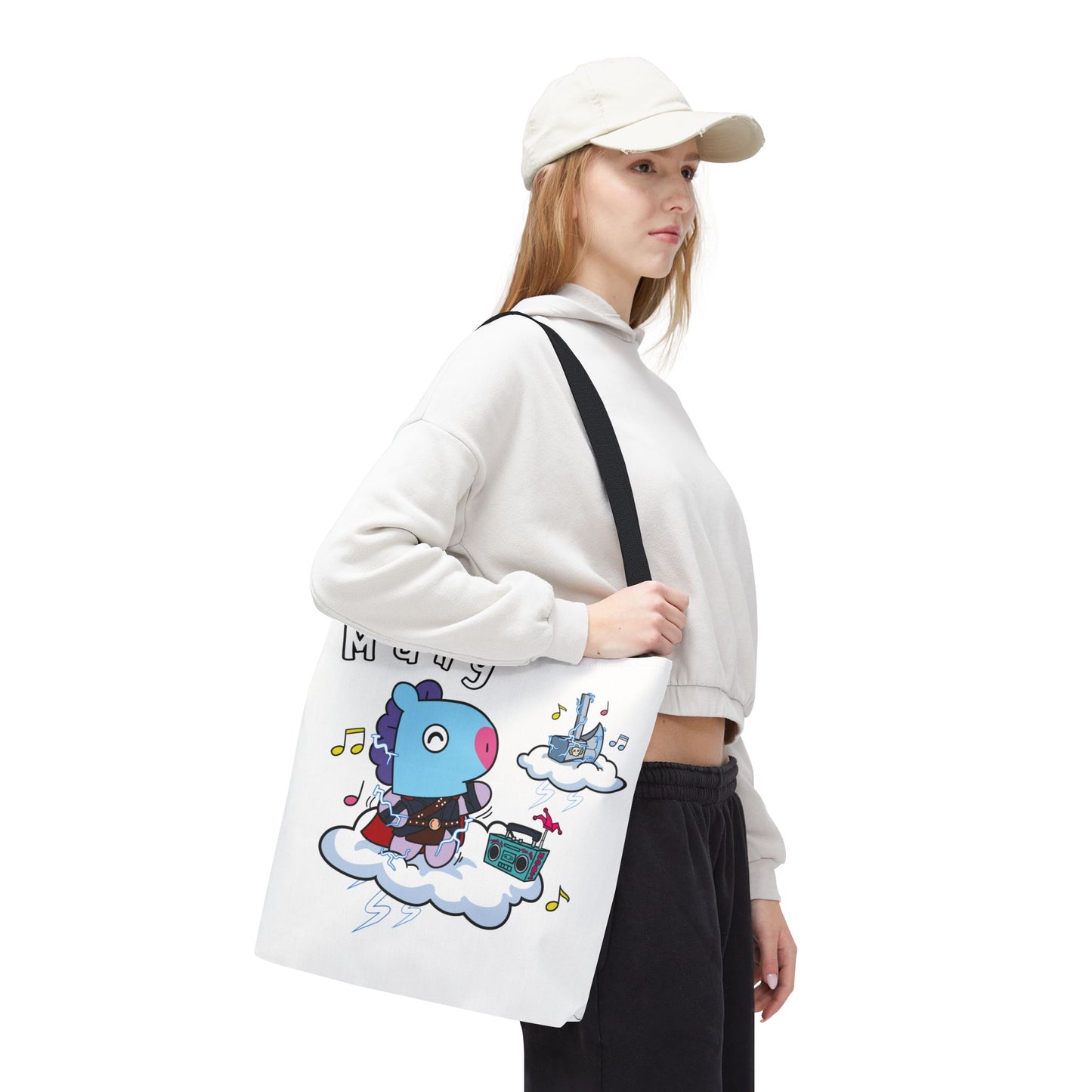 BT21 Mang White Tote Bag Single Design