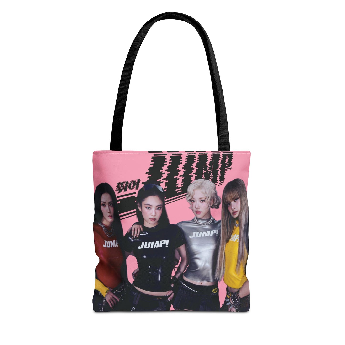 Black Pink Jump Tote Bag