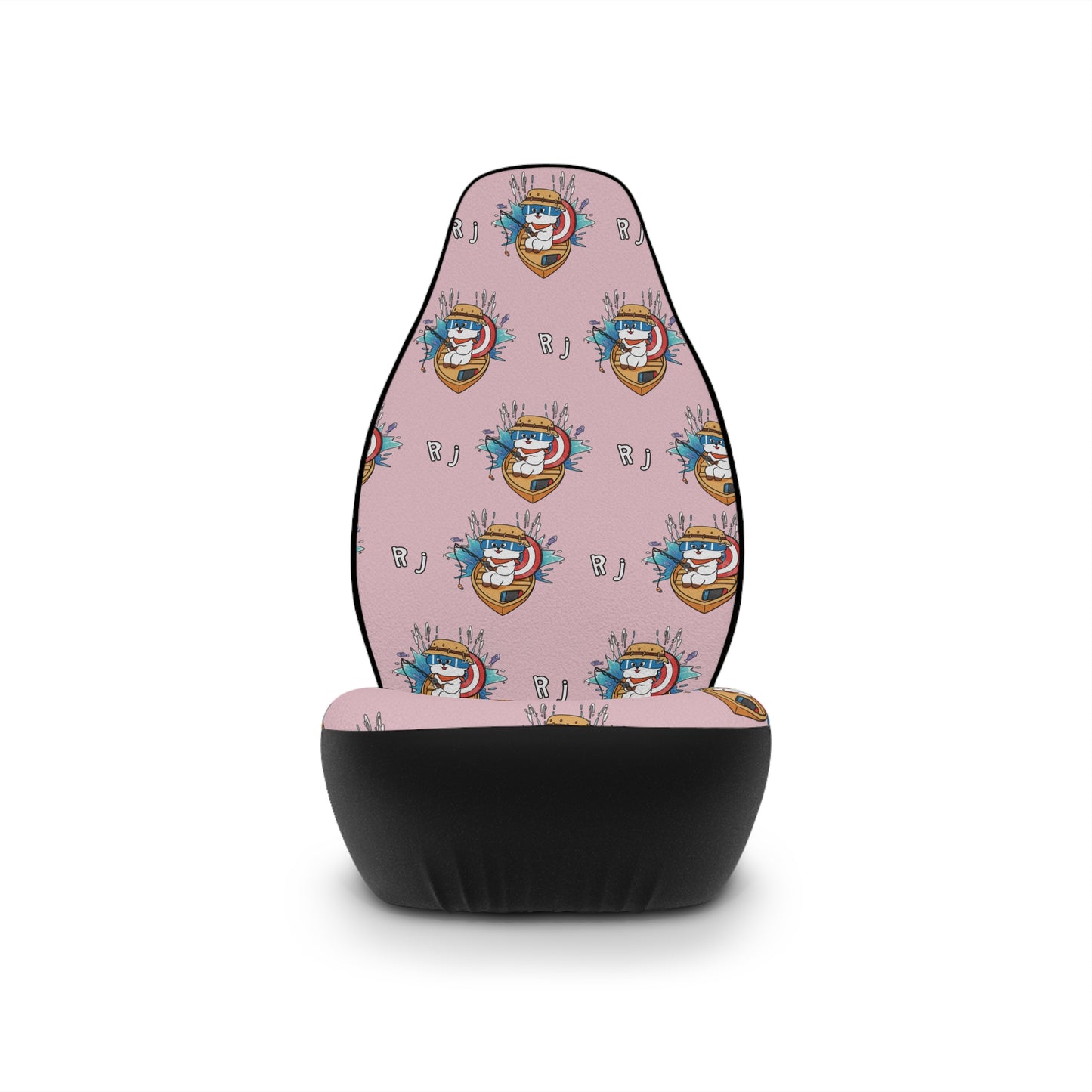 BT21 RJ Pink Car Seat Cover Pattern Design - Identical Set of 2