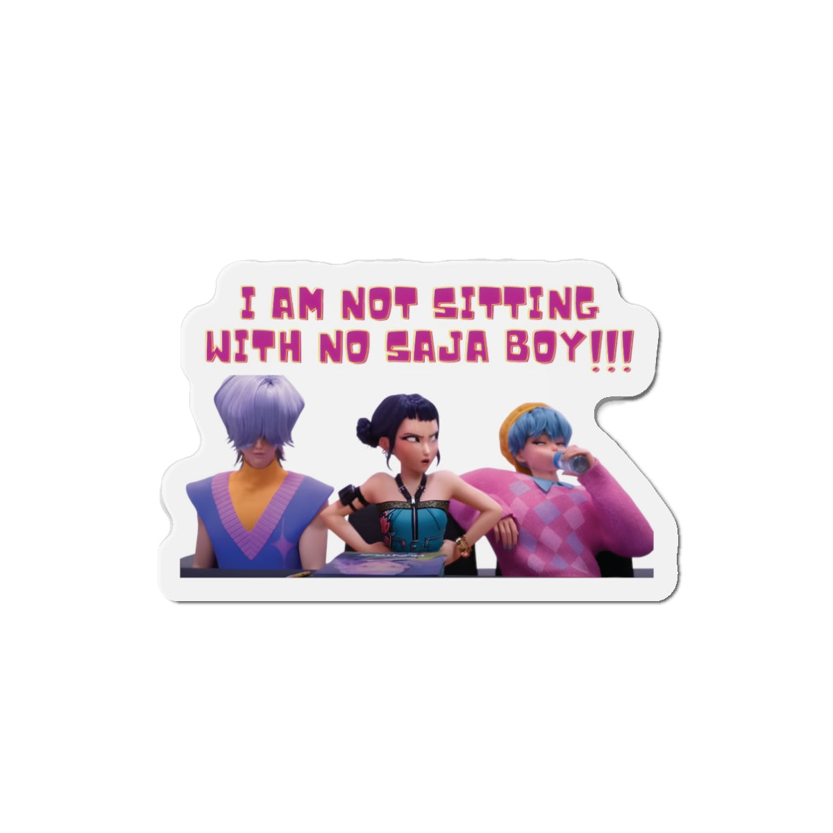 Kpop Demon Hunters Huntrix Zoey Saja Boys Mystery and Baby Zoeystery Fan Signing Magnet