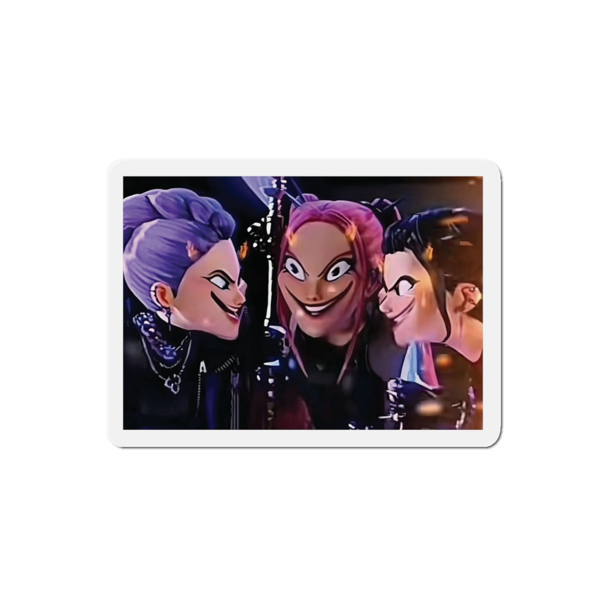 Kpop Demon Hunters Huntrix Rumi Mira Zoey Scheming Against Saja Boys Meme Magnet