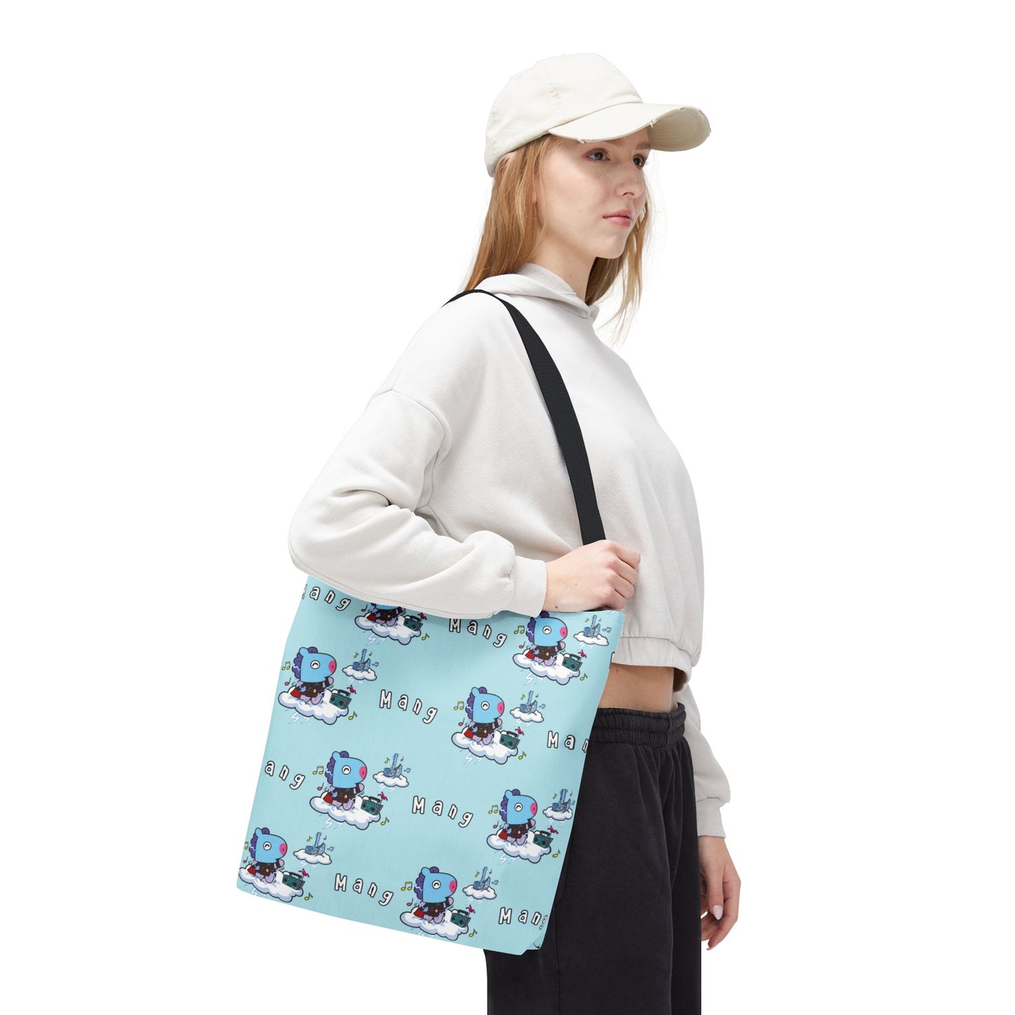 BT21 Mang Blue Tote Bag Pattern Design