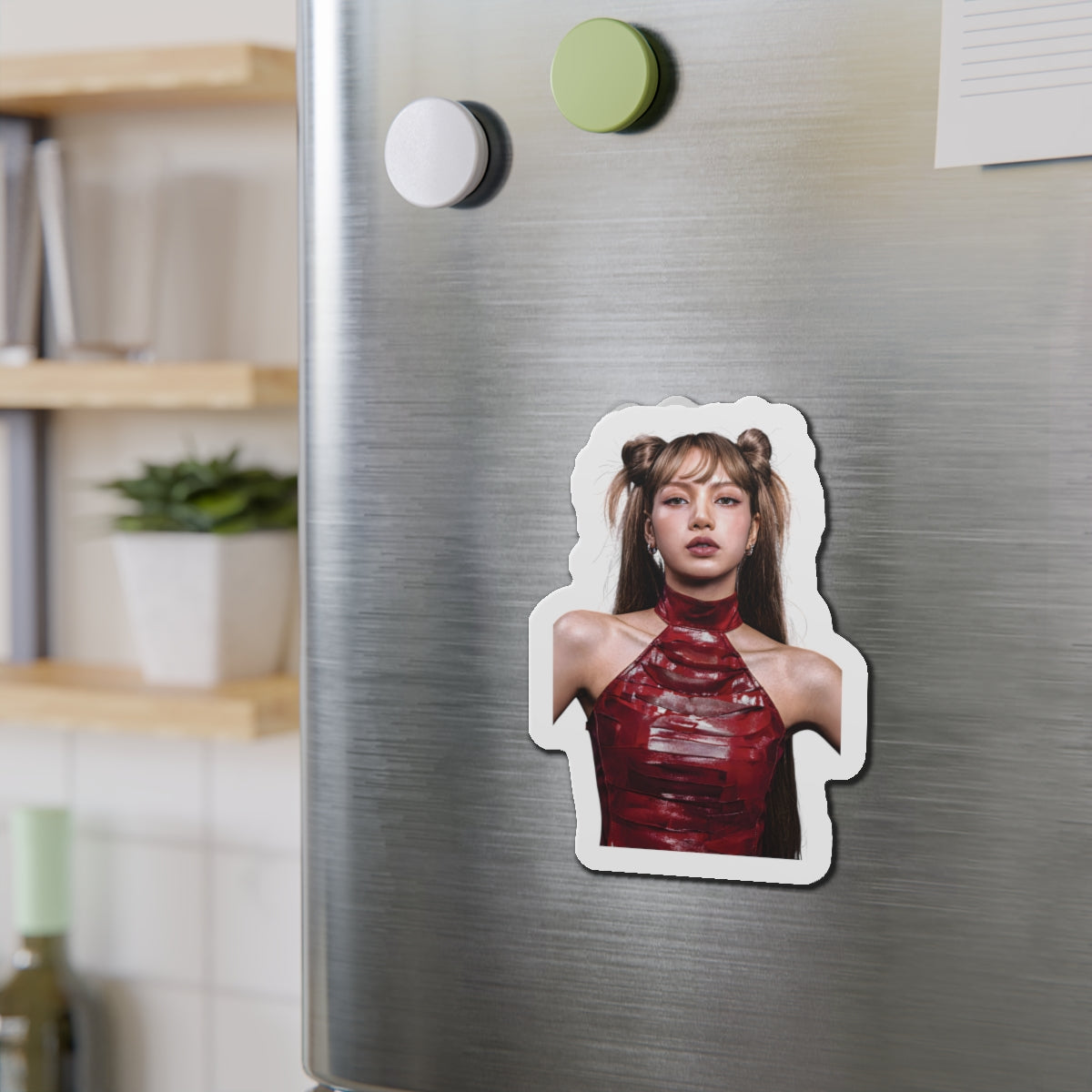 Lalisa Manoban Blackppink Gift for Lisa Fans Lillies Magnet Design 1