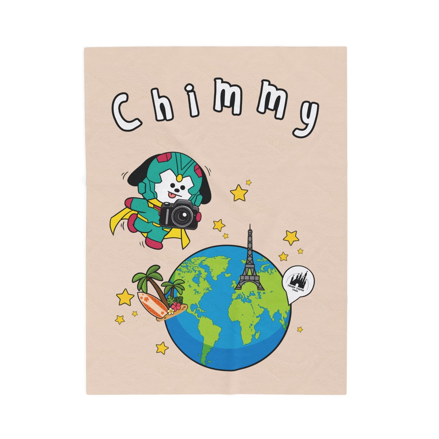 Beige Chimmy Blanket - BT21 Single Design