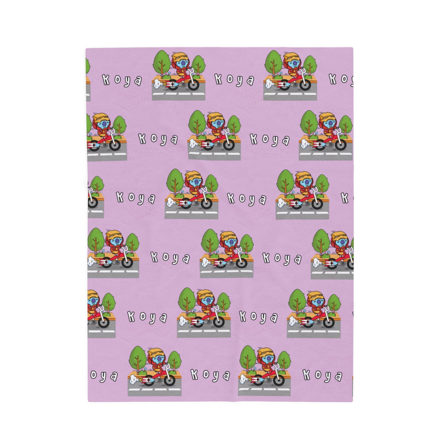 Purple Koya Blanket - BT21 Pattern Design