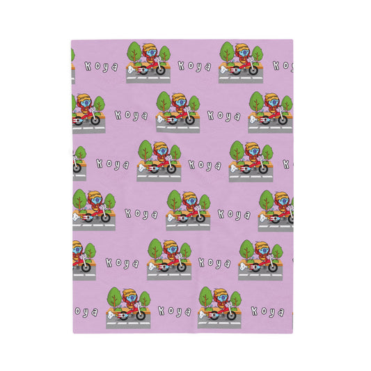 Purple Koya Blanket - BT21 Pattern Design