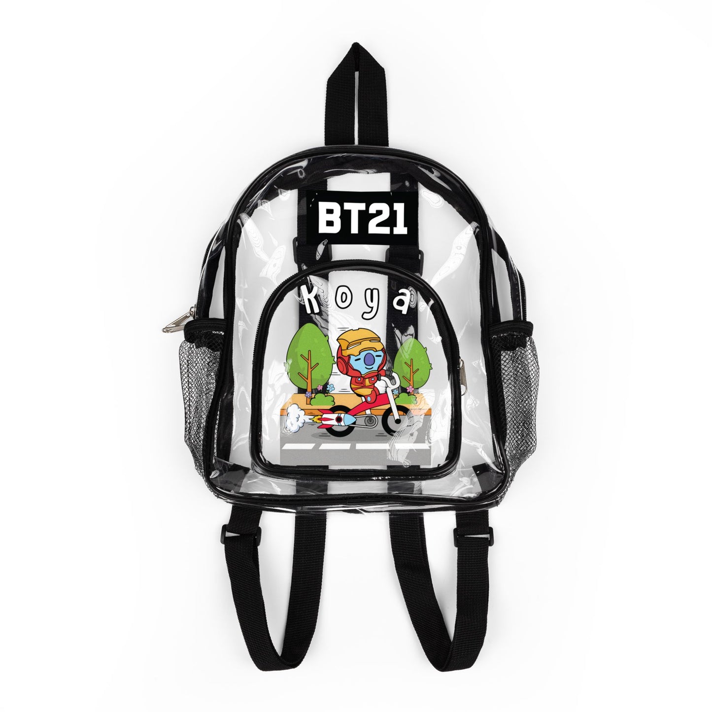 BT21 Koya Clear Stadium Backpack Concert Bag (Fully Clear) — Stadium Approved