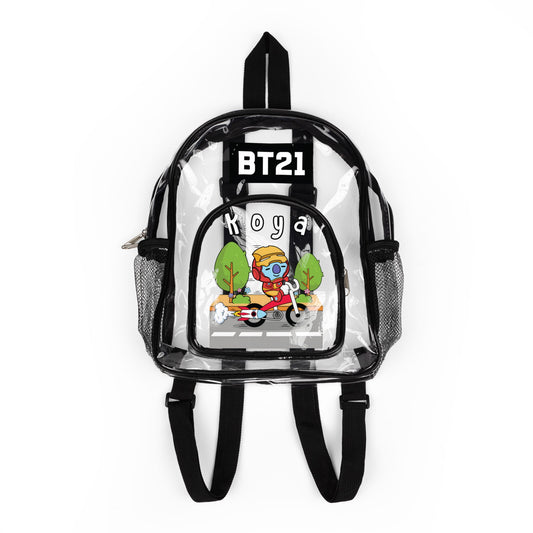 BT21 Koya Clear Stadium Backpack Concert Bag (Fully Clear) — Stadium Approved