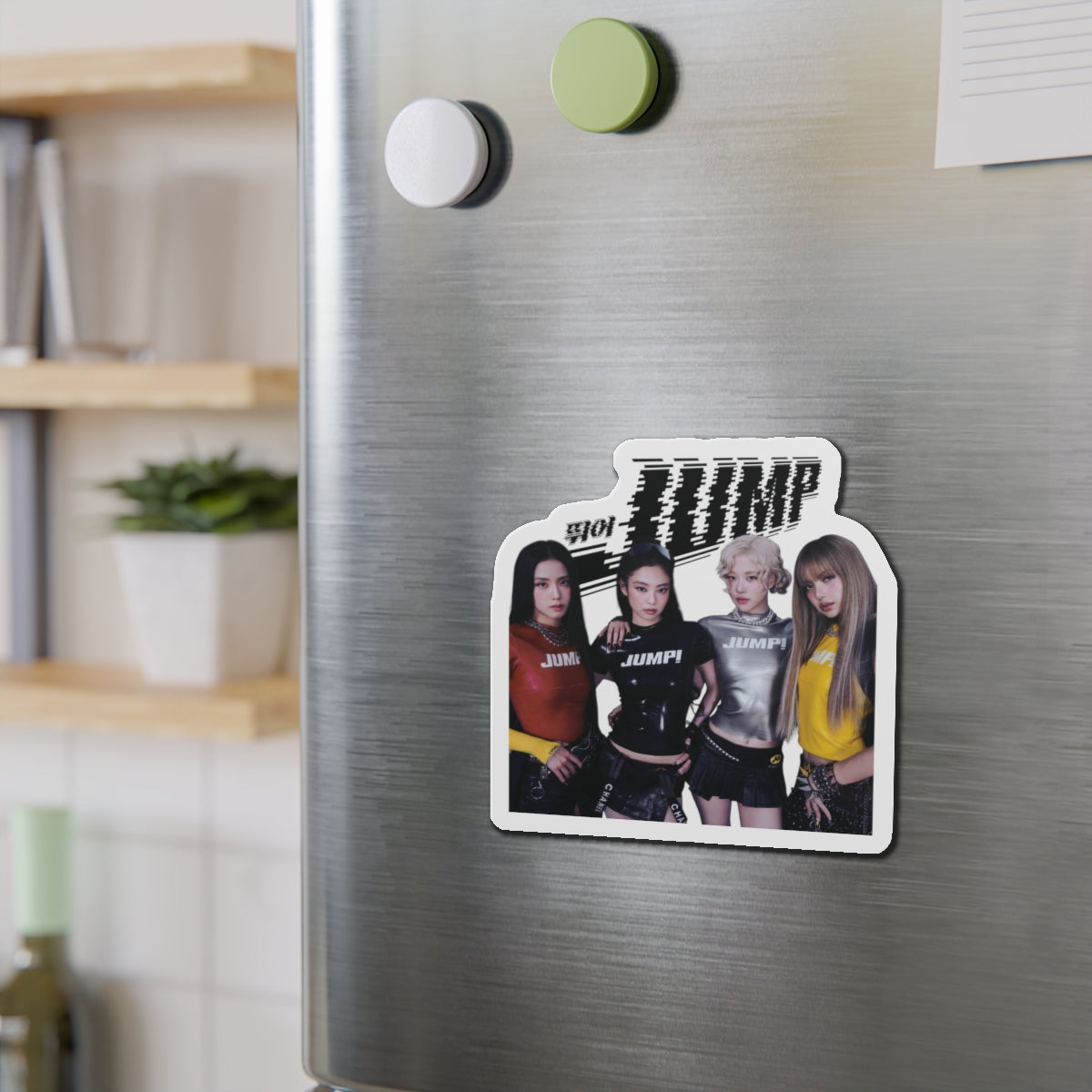 Black Pink Jump Member Magnet