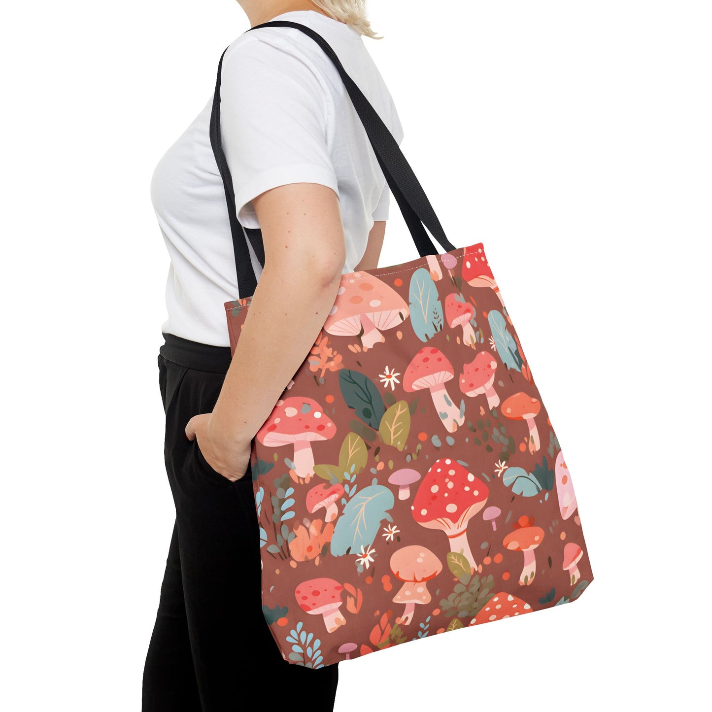 Mushroom Pattern Tote Bag Design 1