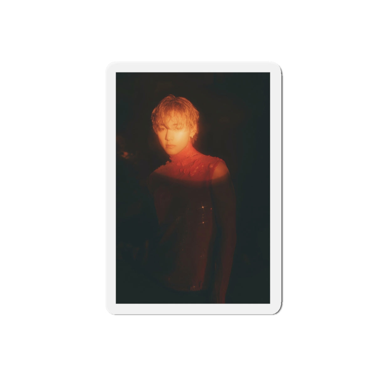BTS Kim Taehyung Layover Album Photoshoot Red Outfit Pose 2 Magnet