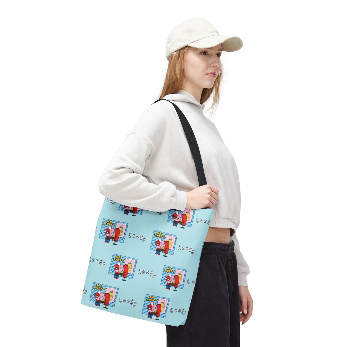 BT21 Cooky Blue Tote Bag Pattern Design