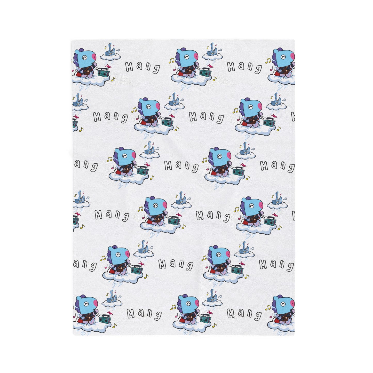 White Mang Blanket - BT21 Pattern Design