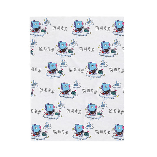 White Mang Blanket - BT21 Pattern Design