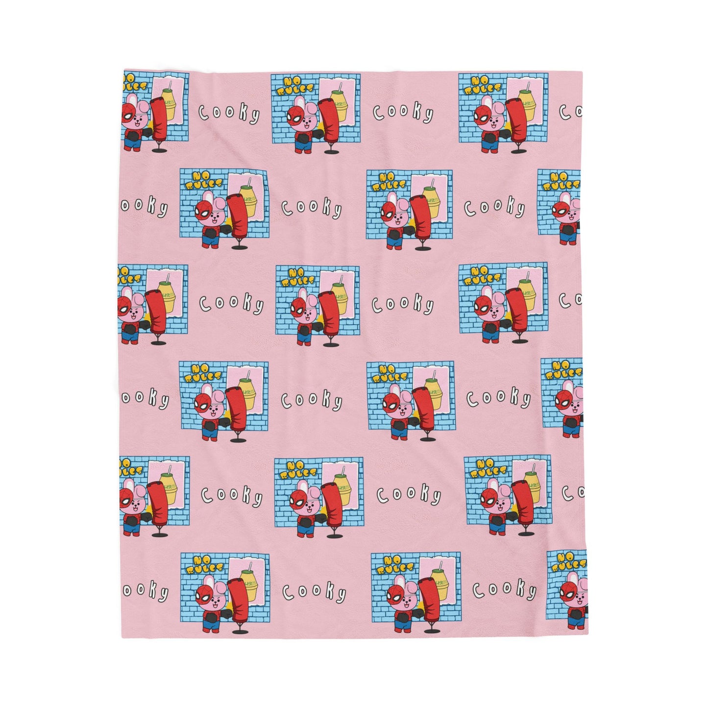 Pink Cooky Blanket - BT21 Pattern Design