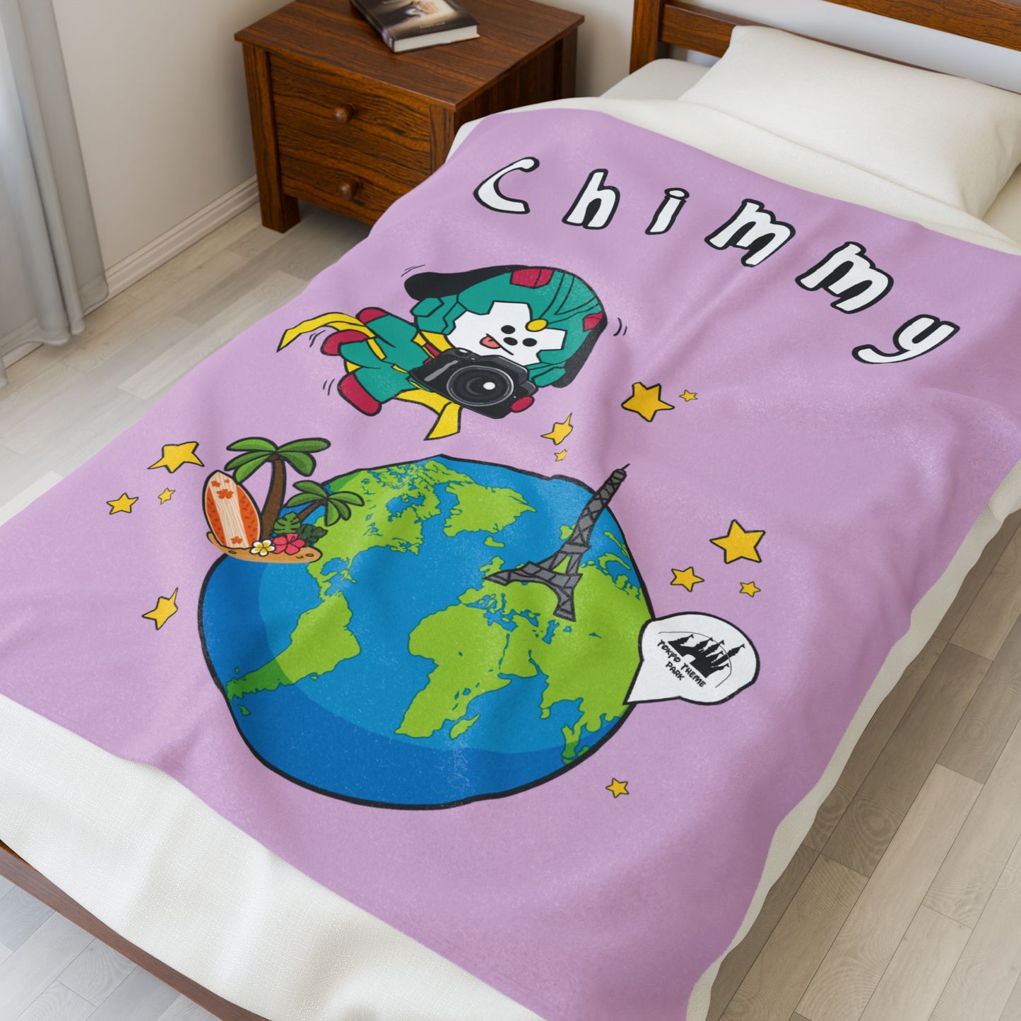 Purple Chimmy Blanket - BT21 Single Design