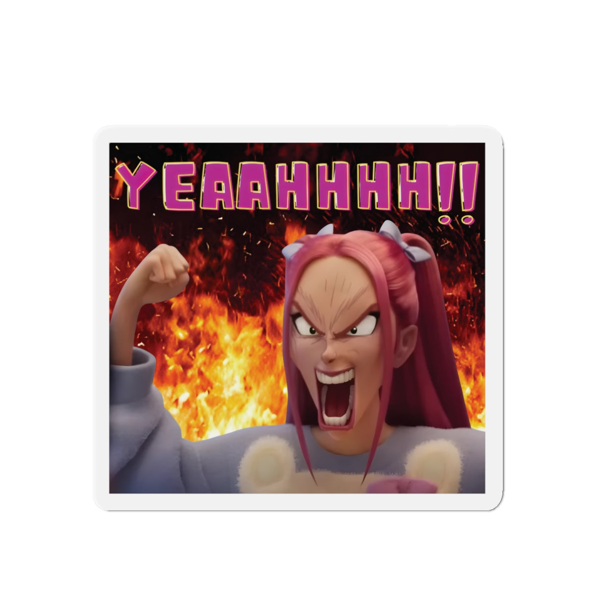 Kpop Demon Hunters Huntrix Mira YEAHHH Funny Face Magnet