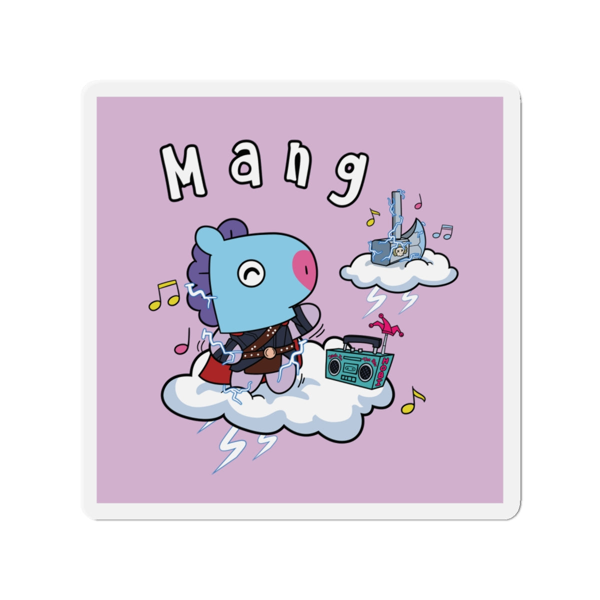 BT21 Mang Purple Magnet