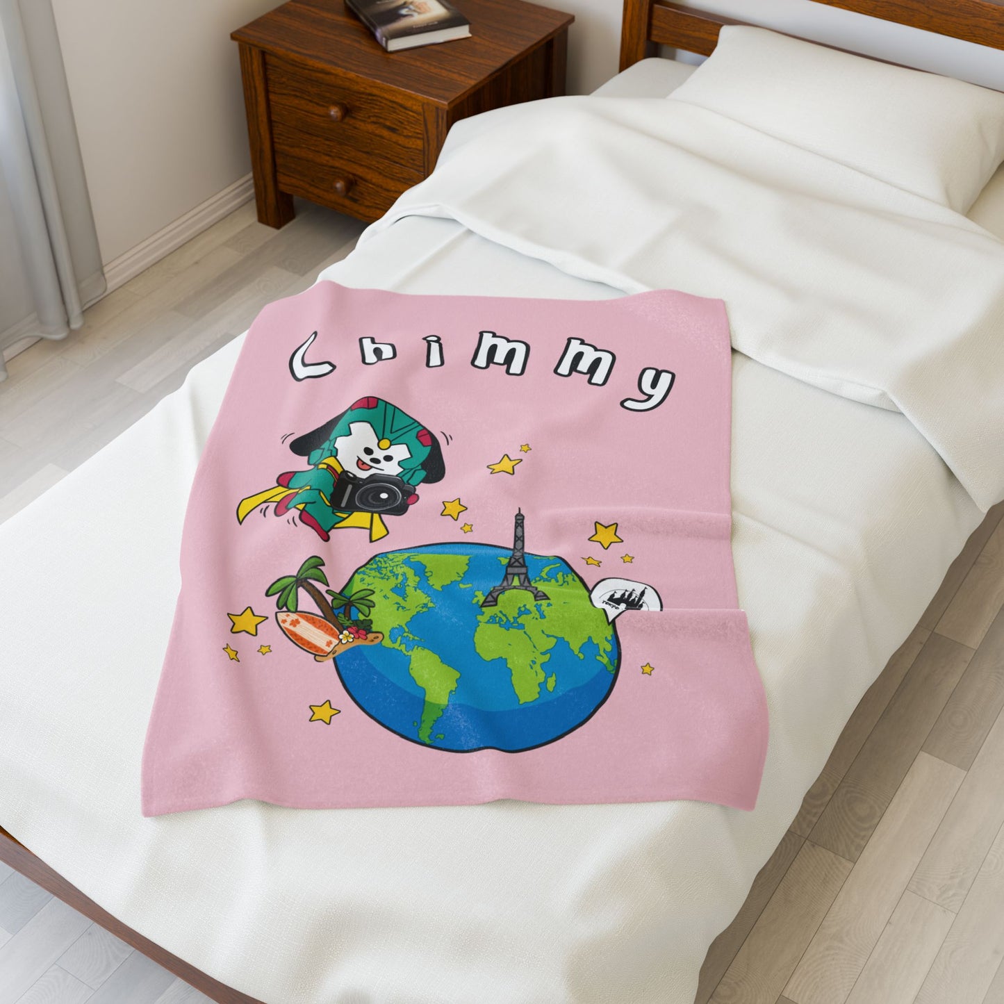 Pink Chimmy Blanket - BT21 Single Design