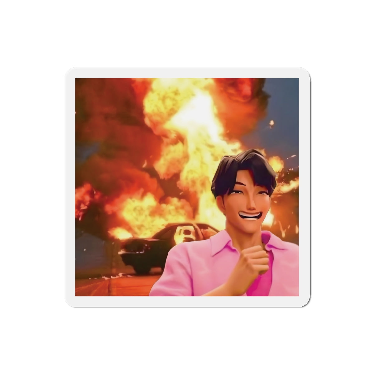 Kpop Demon Hunters Saja Boys Jinu Running From Rumi Meme Magnet