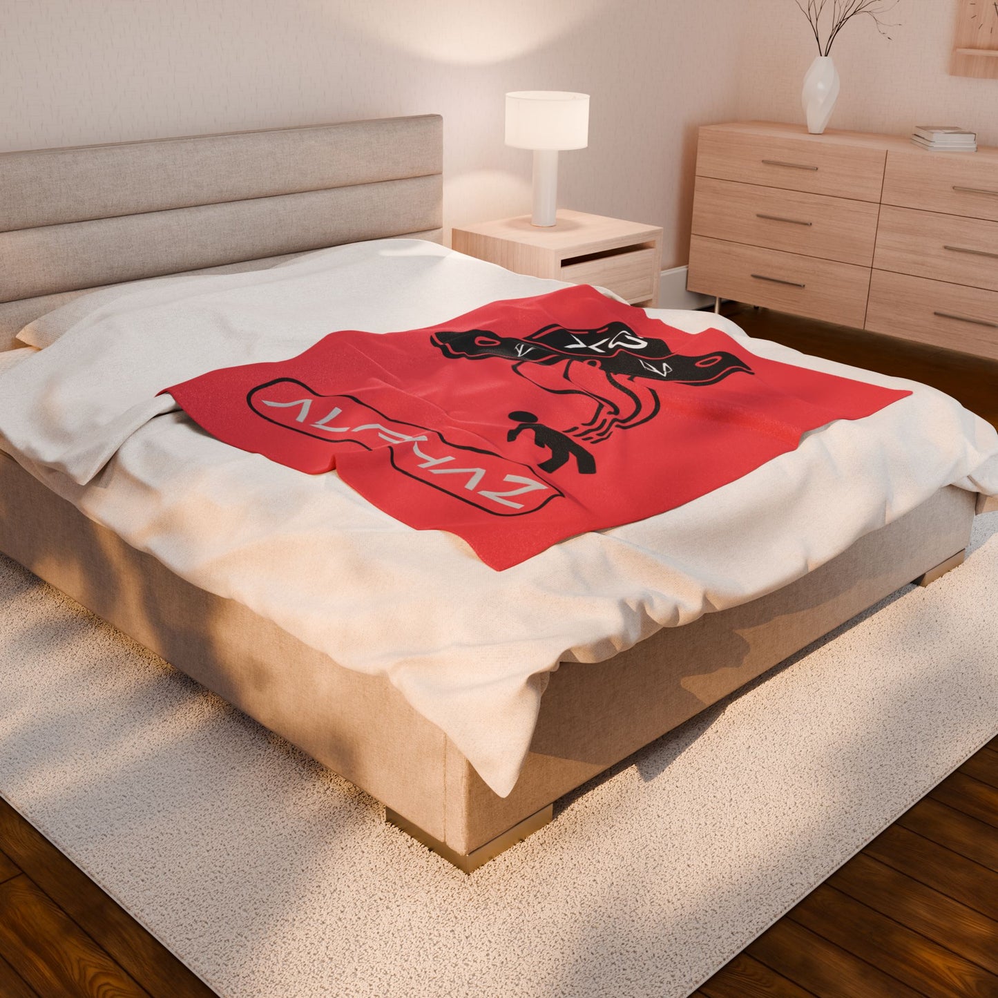 Red XG Maya Spaceship Blanket