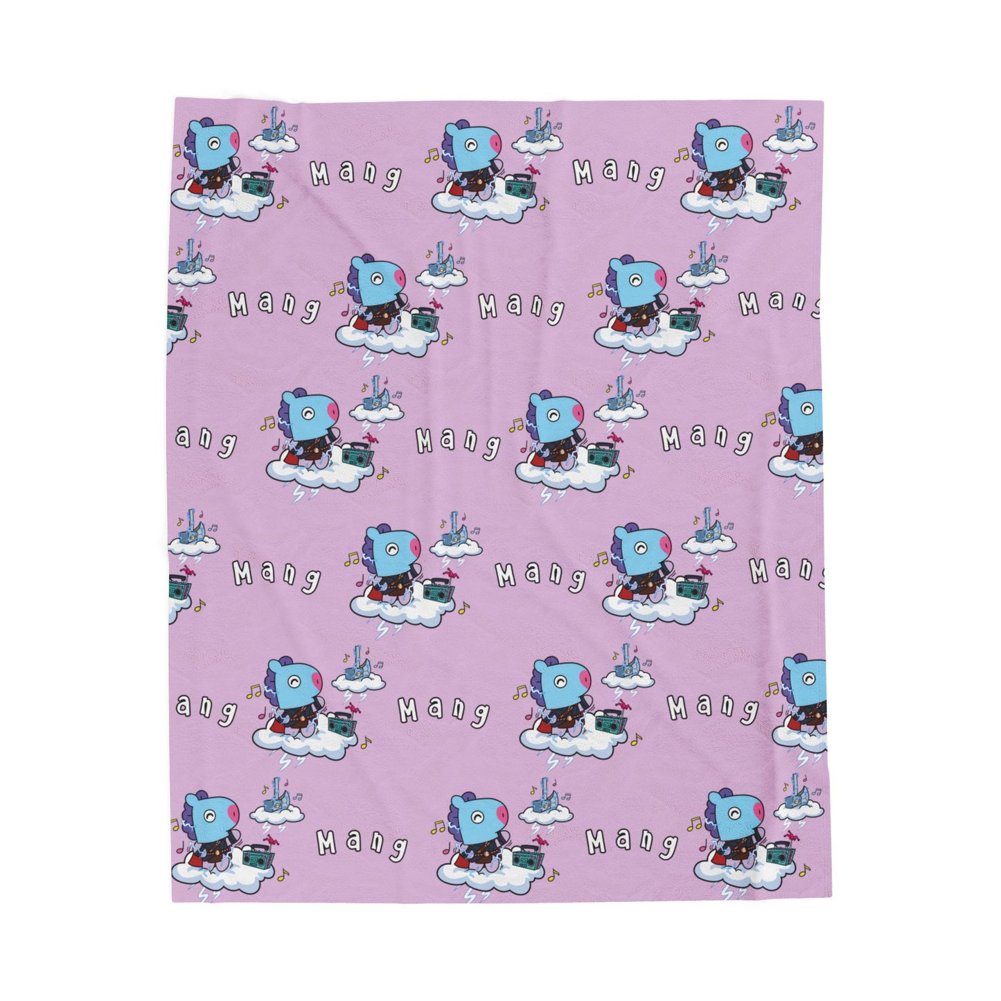 Purple Mang Blanket - BT21 Pattern Design