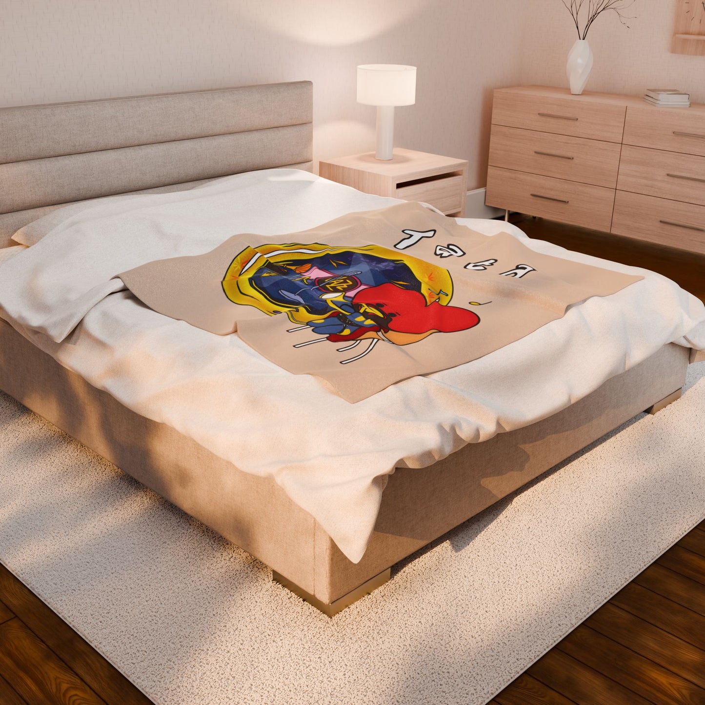 Beige Tata Blanket - BT21 Single Design