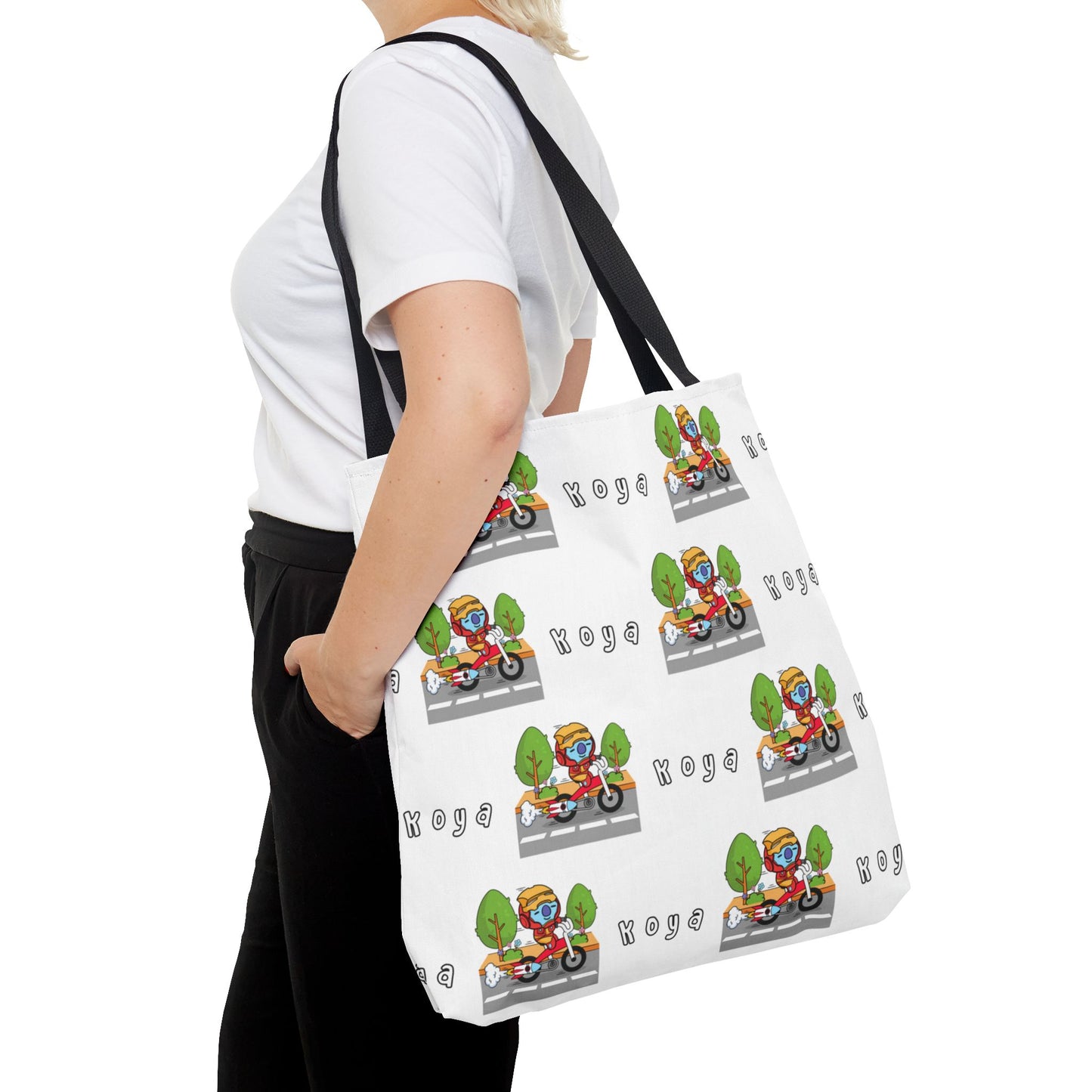 BT21 Koya White Tote Bag Pattern Design