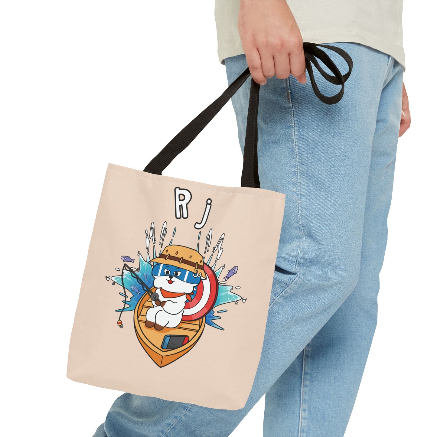 BT21 RJ Beige Tote Bag Single Design
