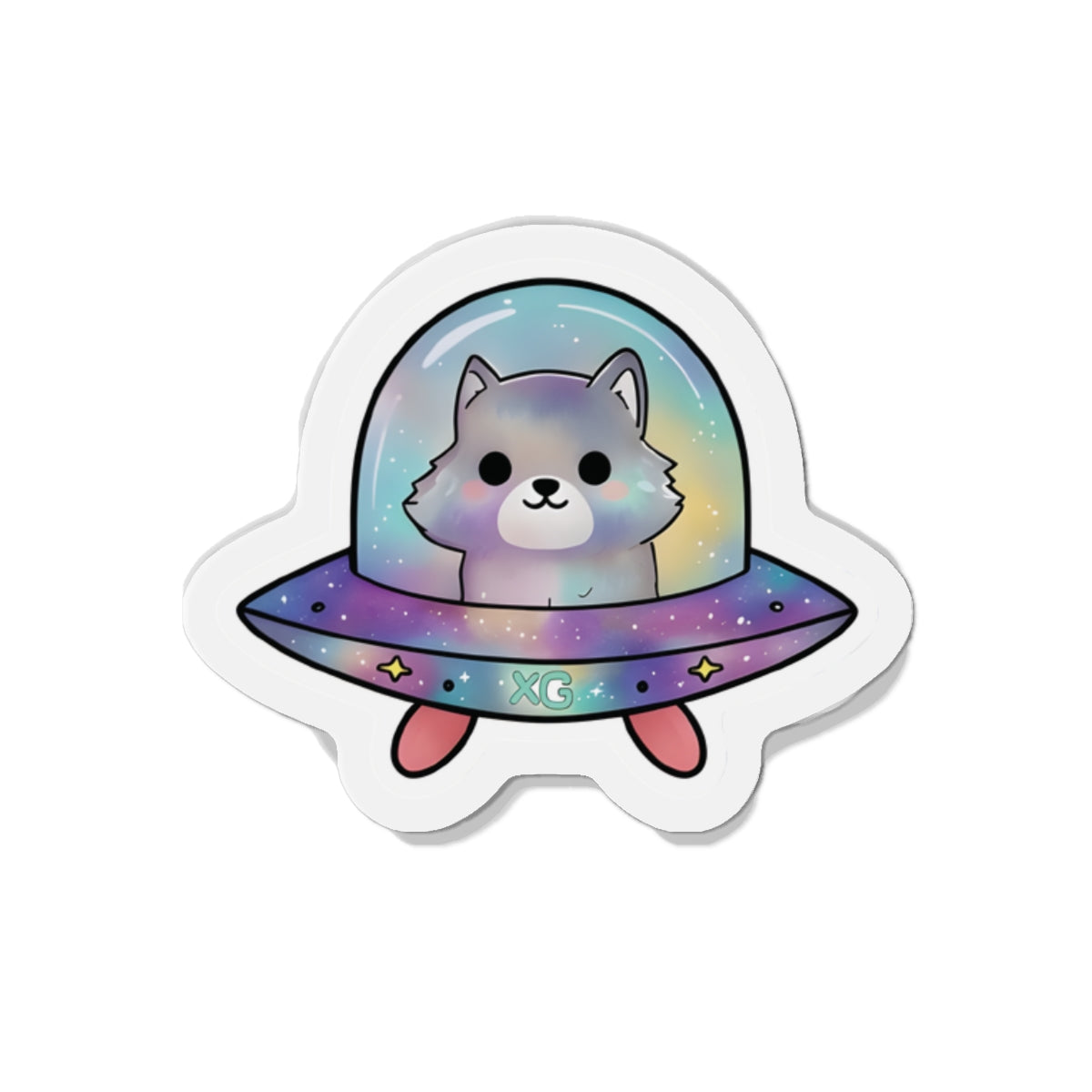 XG Alphaz Merch Wolf in Spaceship Magnet