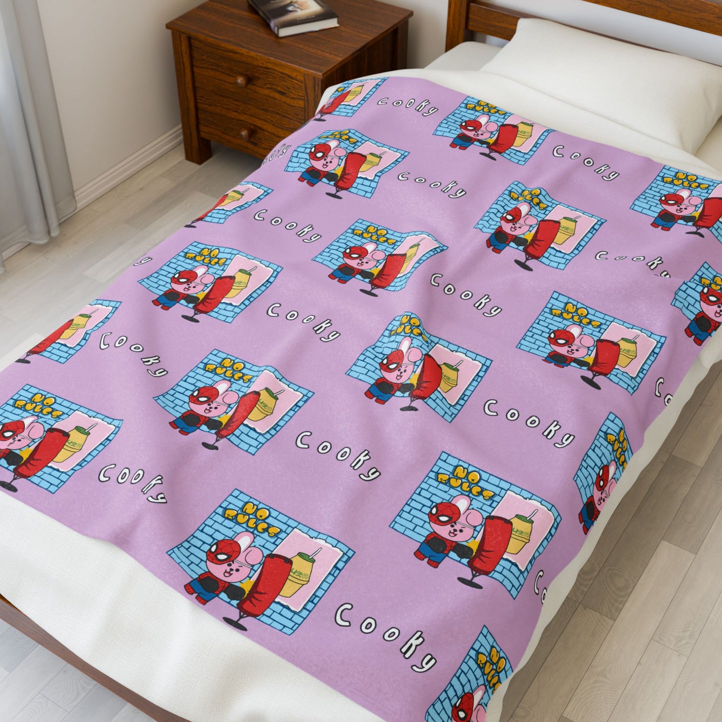 Purple Cooky Blanket - BT21 Pattern Design