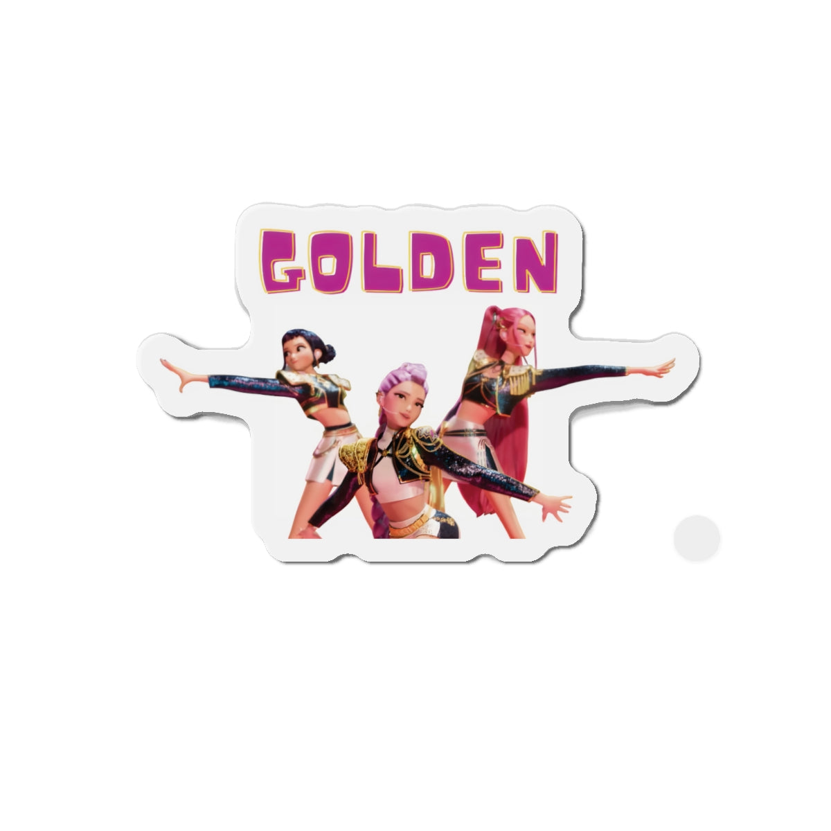 Kpop Demon Hunters Huntrix Rumi Mira Zoey Golden Outfit Magnet