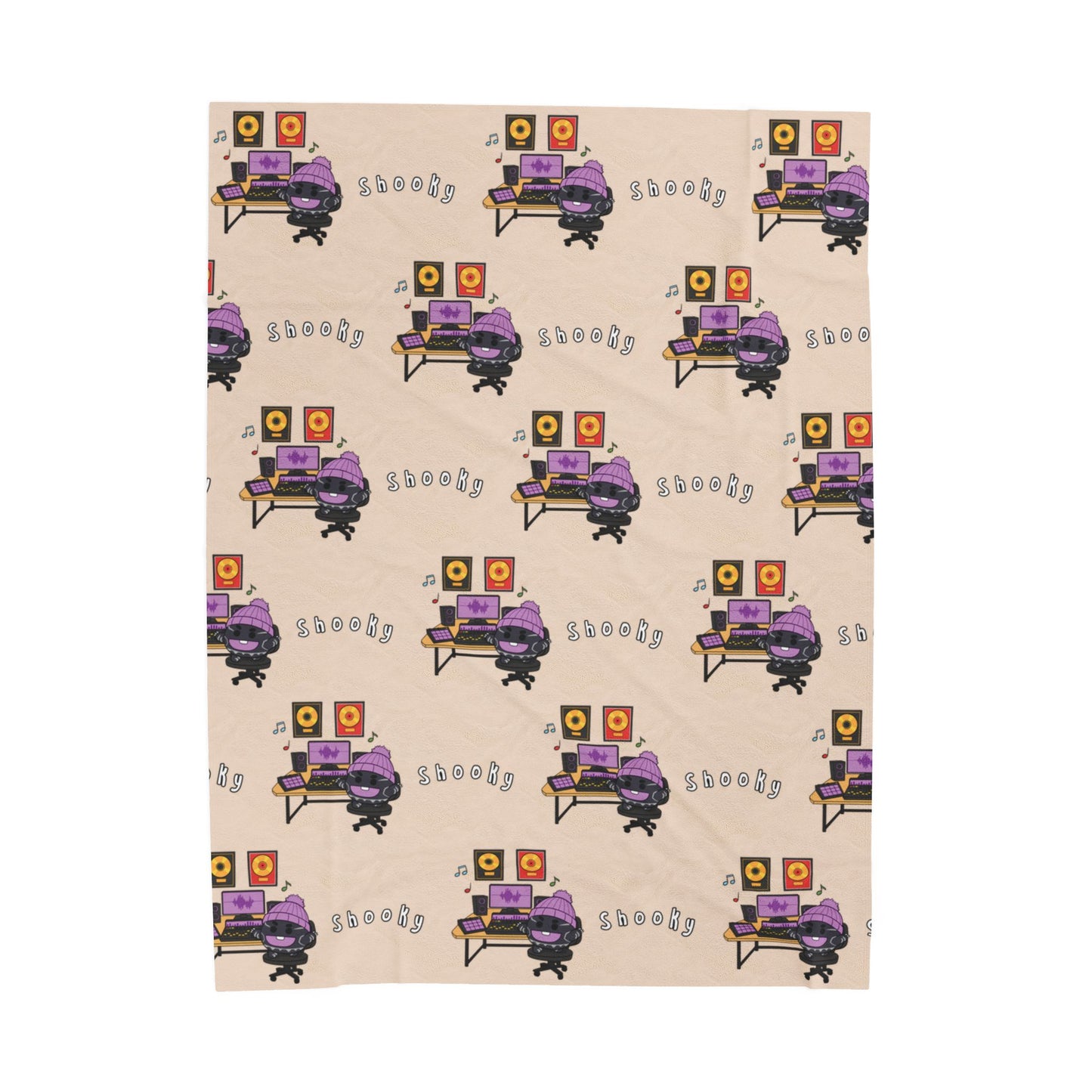 Beige Shooky Blanket - BT21 Pattern Design
