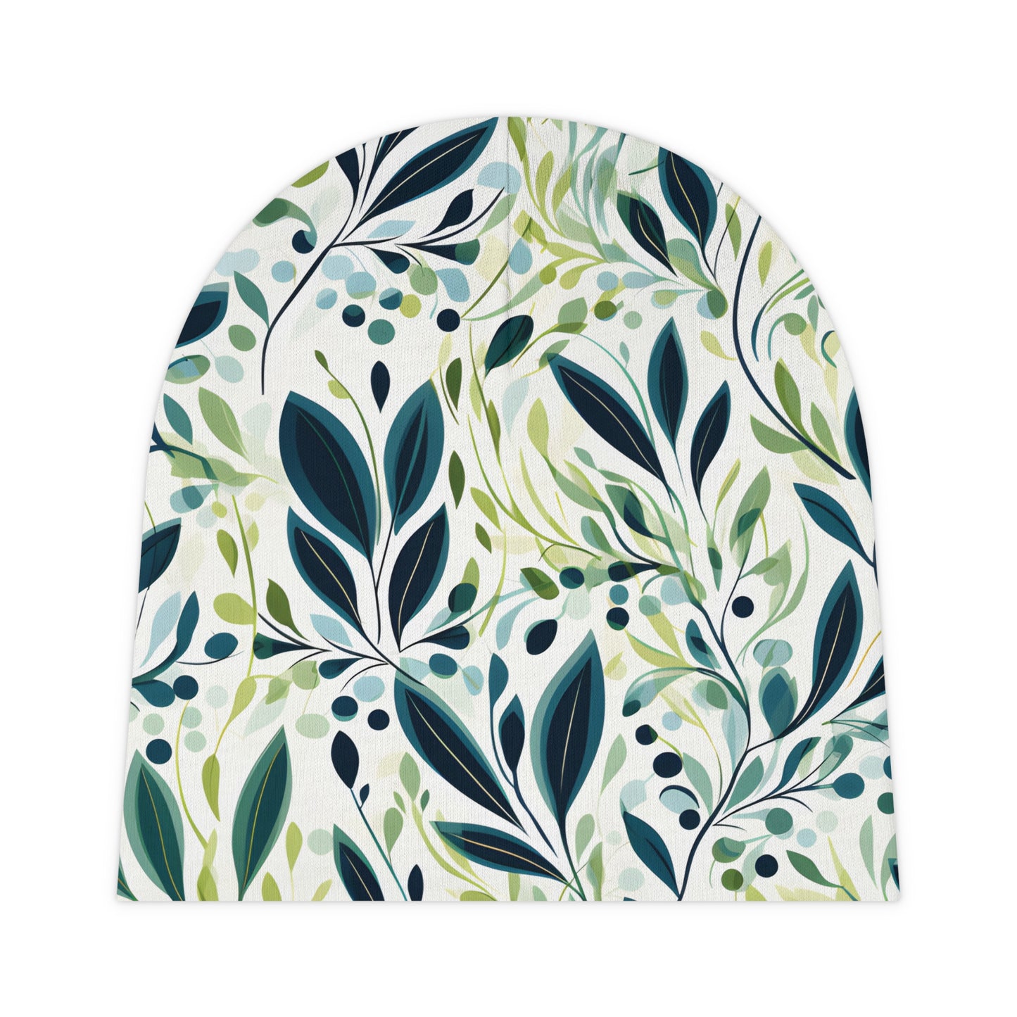 Infant Baby Beanie Botanical Design