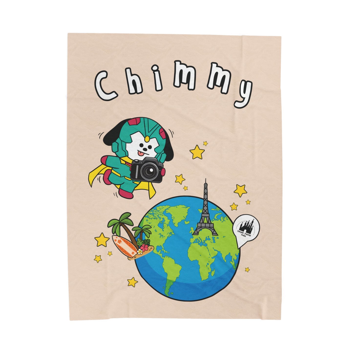 Beige Chimmy Blanket - BT21 Single Design